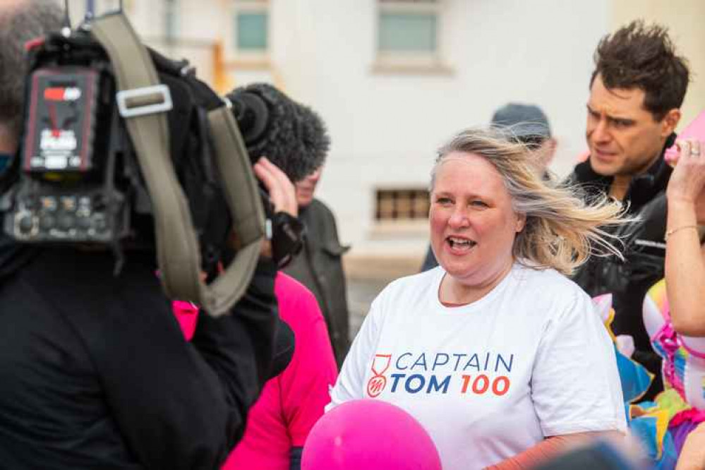 Angie being interviewed by BBC Spotlight on the final morning.