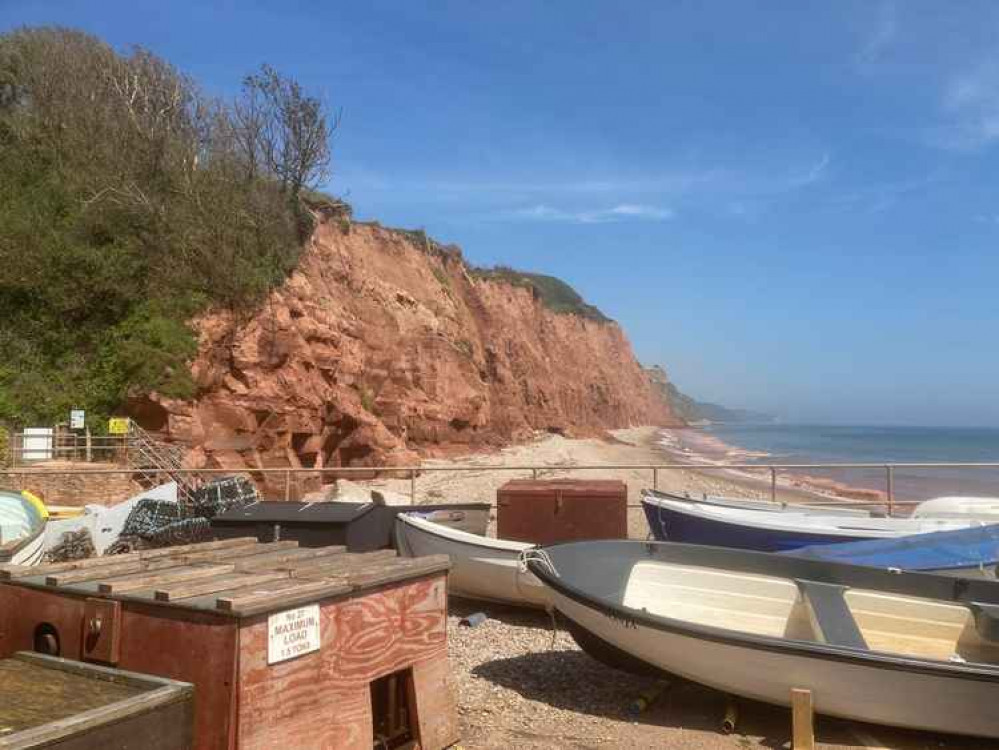 East Beach after the recent cliff falls - picture by Daniel Clark