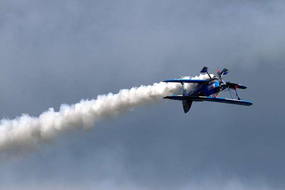 Rich Goodwin in his biplane. Picture by Ian Hitchcock