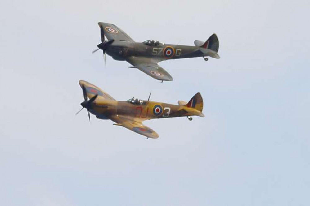 The two Spitfires. Picture by Ian Hitchcock