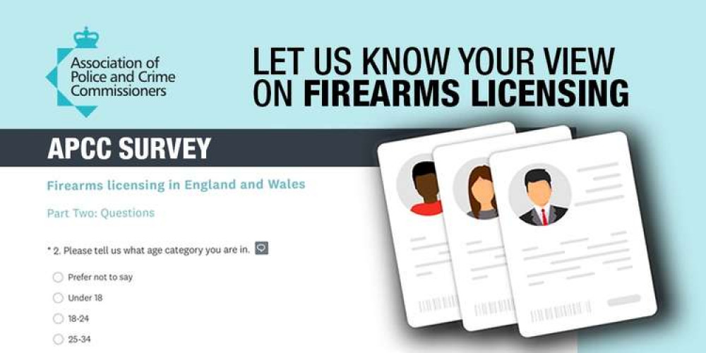 An illustrative graphic including a section of the new firearms licensing survey. Credit: Association of Police and Crime Commissioners An illustrative graphic including a section of the new firearms licensing survey. Credit: Association of Police and Crime Commissioners