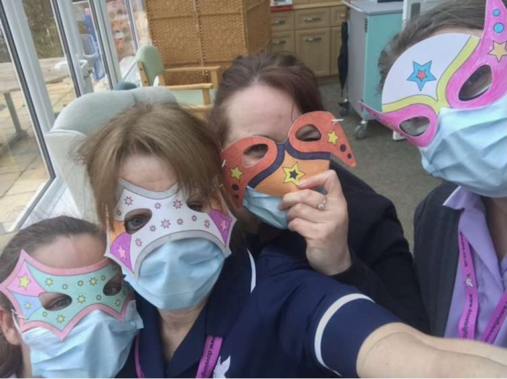 Staff wearing masks at Dove Court, Seaton, Doveleigh Care Ltd