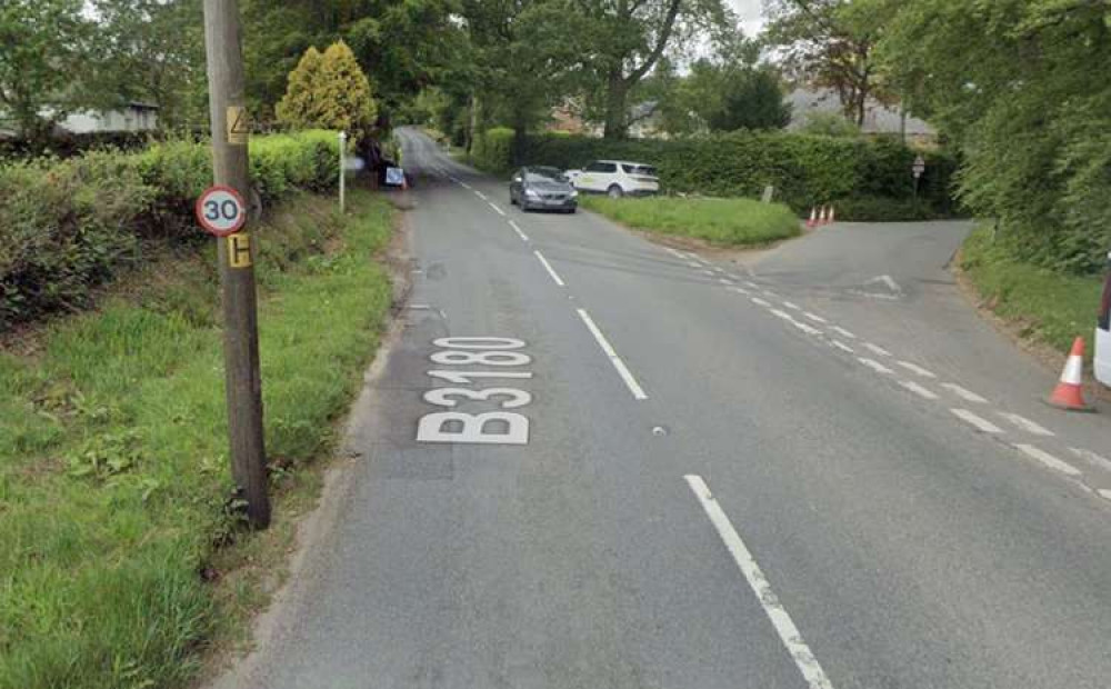 Where West Hill Road and the B3180 meet. Credit: Google Maps