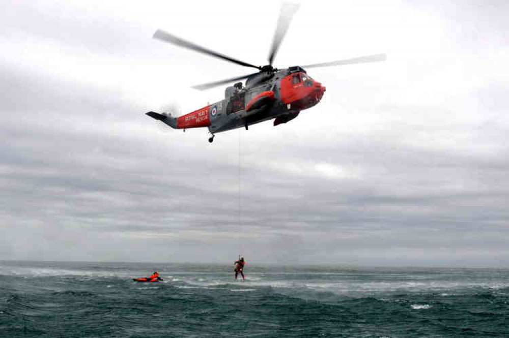 A Sea King helicopter