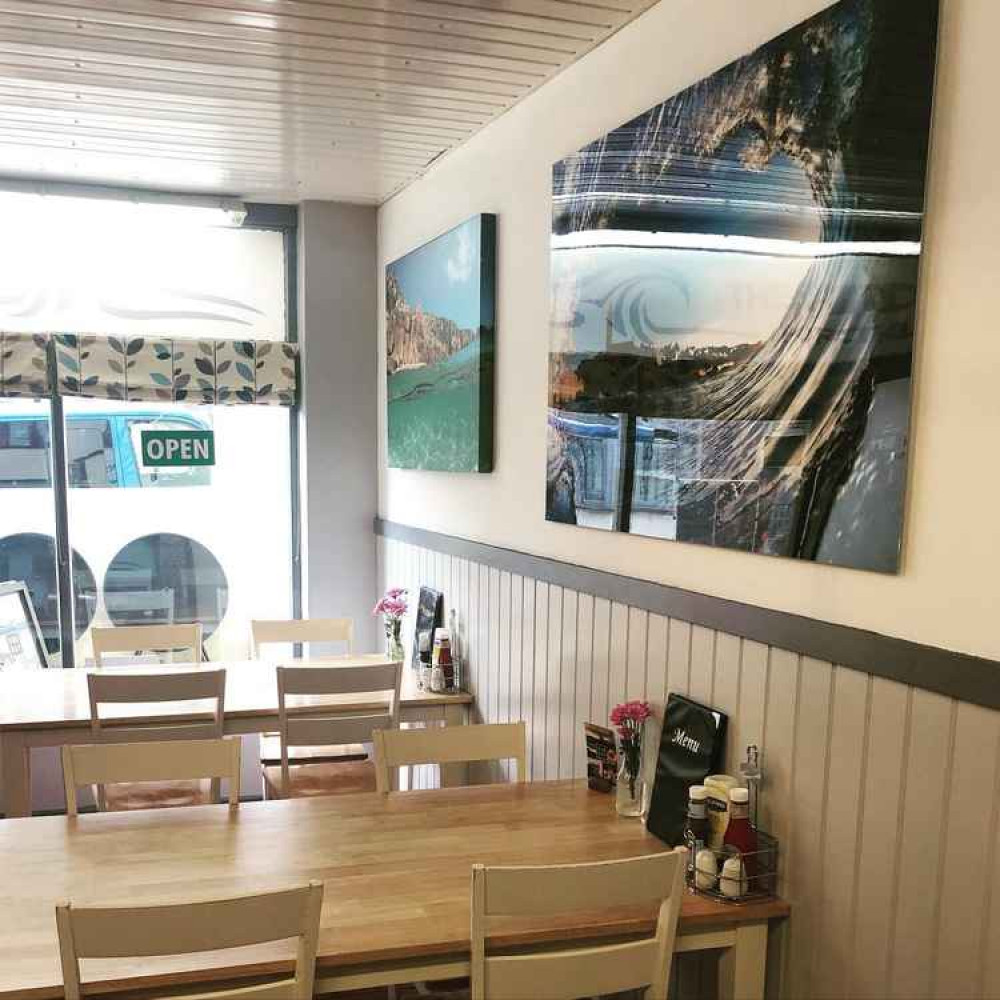 Inside The Hideaway Cafe, Porthleven.