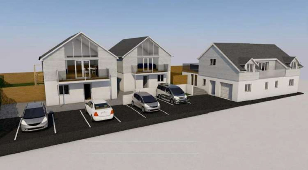 Image of the planned homes which will be built on the site of the Mullion Gymnastics Centre. Image of the planned homes which will be built on the site of the Mullion Gymnastics Centre.