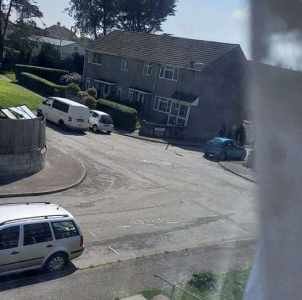 Armed police in Helston yesterday, photo shared by a local resident. Armed police in Helston yesterday, photo shared by a local resident.