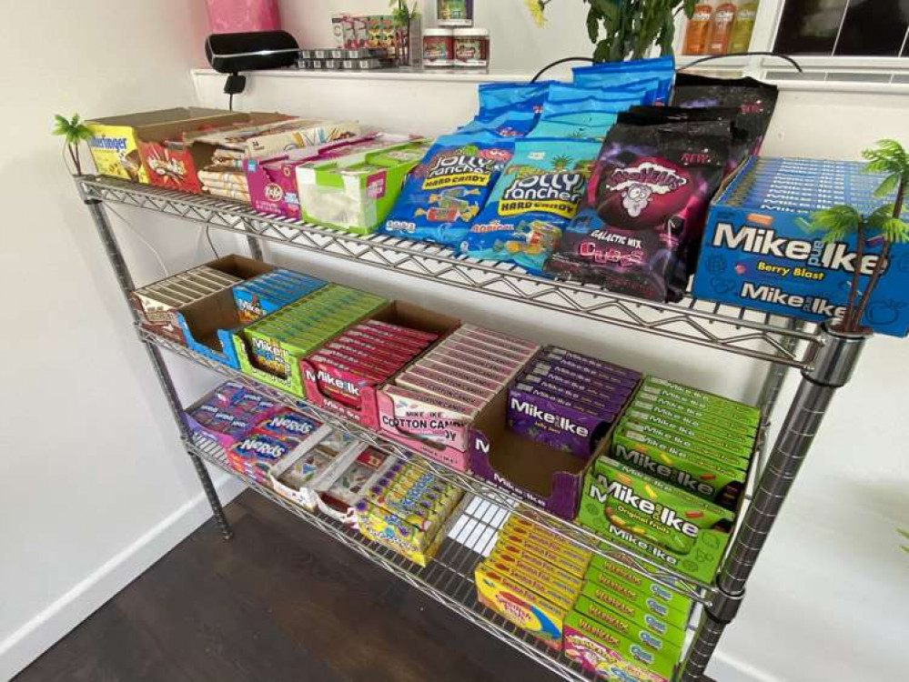 Some of the snacks inside the shop.