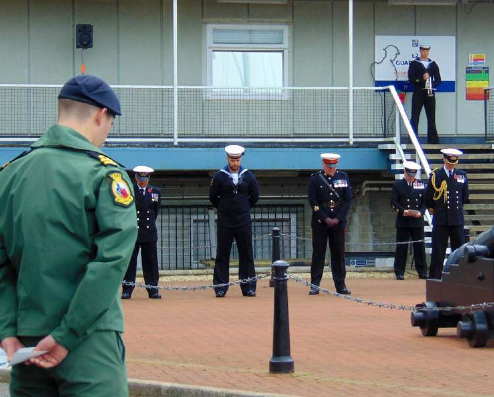 Wreaths laid at the station. Photo credit: RNAS Culdrose.