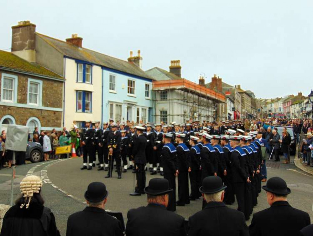 Pictures of Helston Remembrance Sunday, shared by Royal Navy.