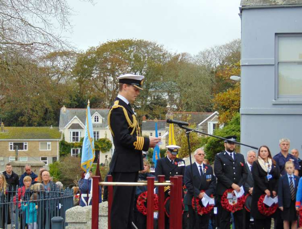 Pictures of Helston Remembrance Sunday, shared by Royal Navy.