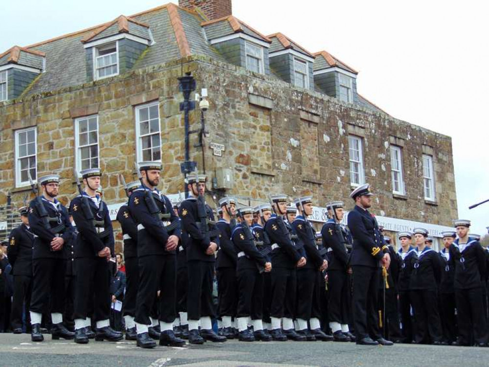 Pictures of Helston Remembrance Sunday, shared by Royal Navy.