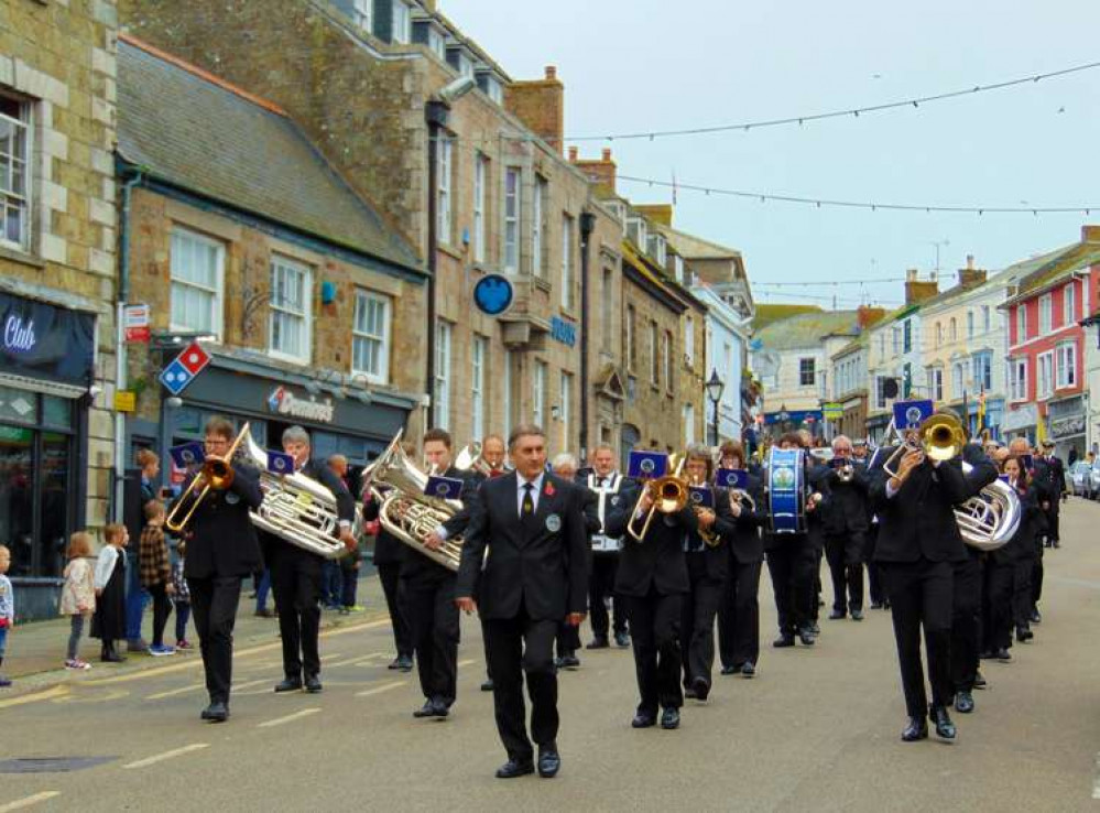 Remembrance Sunday parade in Helston. Credit: Royal Navy.