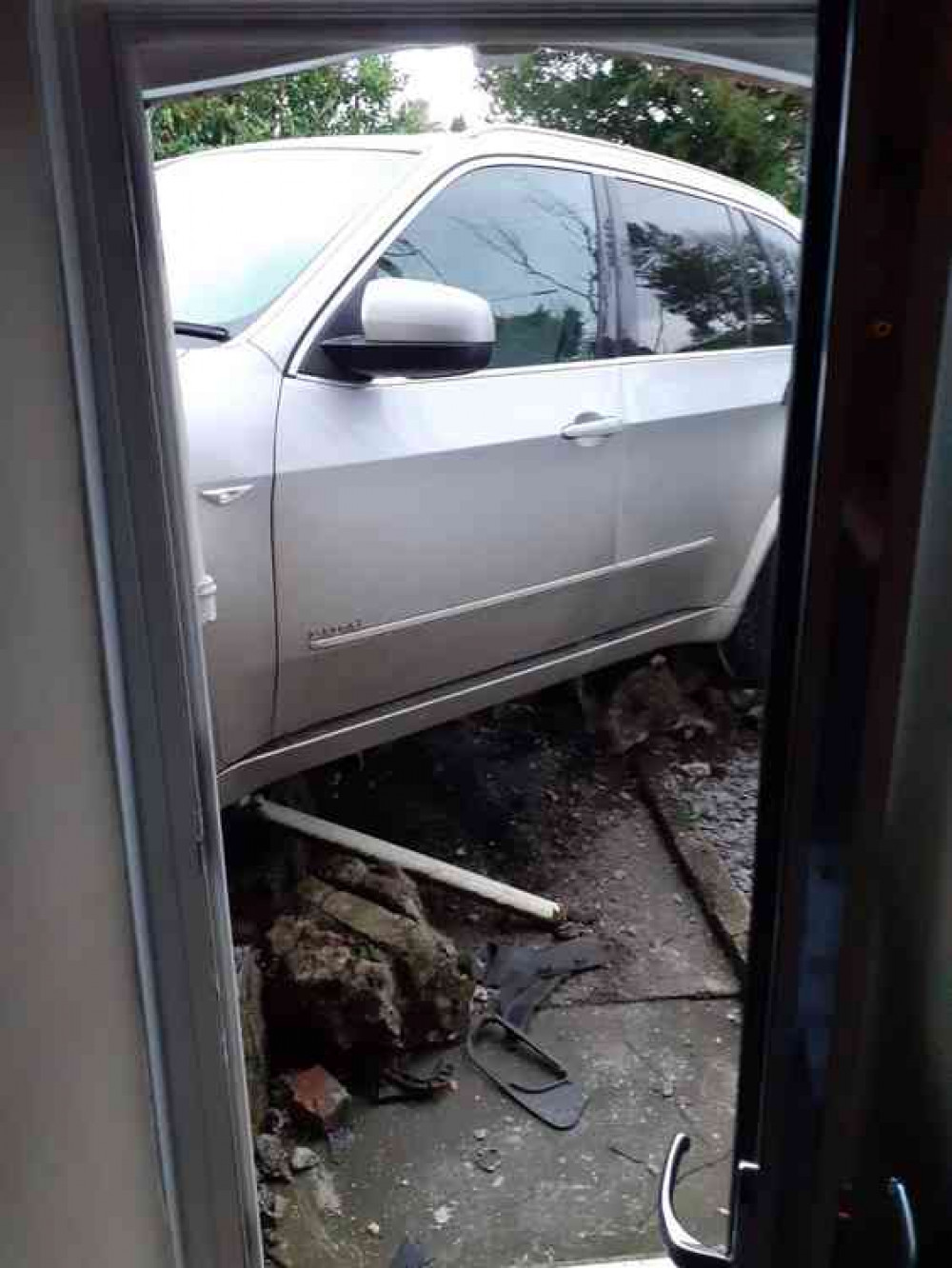 The crashed car The crashed car