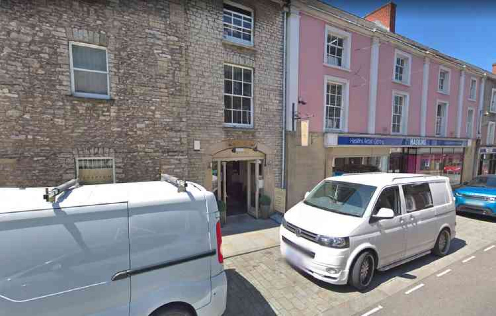 A leak outside of Shepton Brasserie will be fixed this week (Photo: Google Street View)