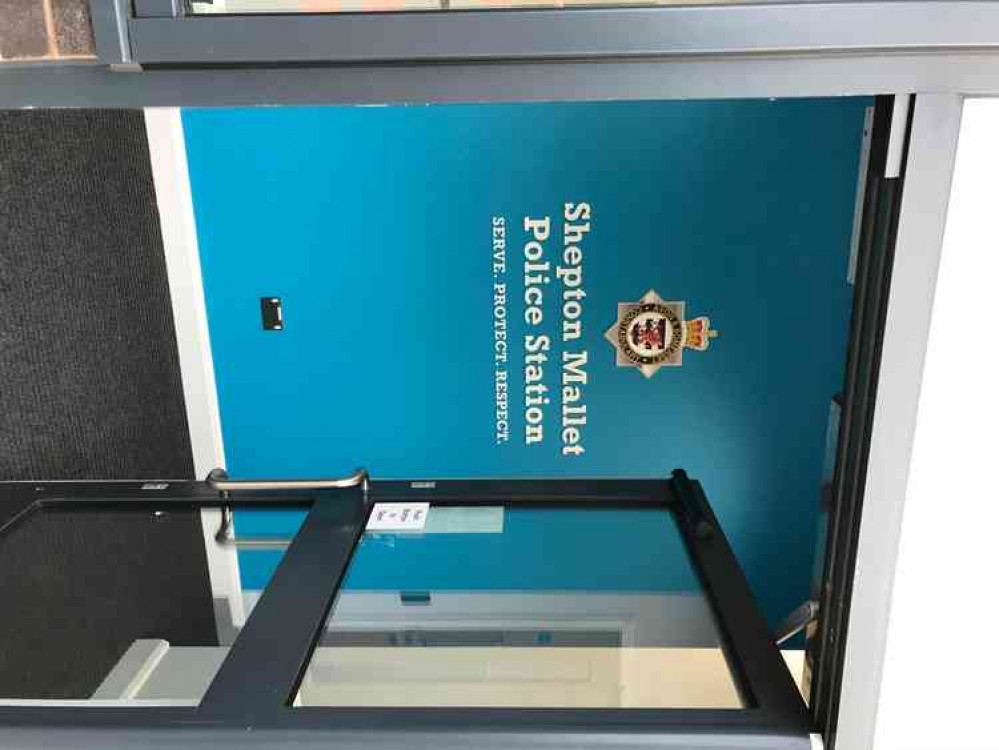 Public entrance to New Shepton Mallet Police Station