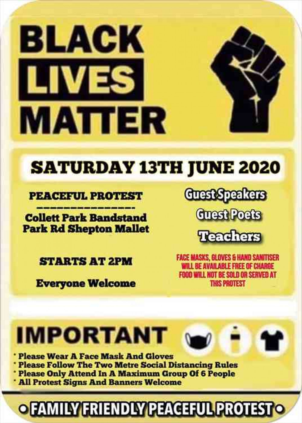 A poster for the event on Saturday A poster for the event on Saturday