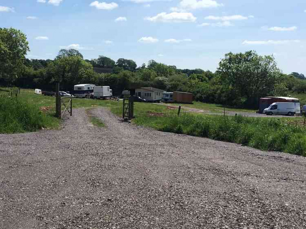 The Knowle Ground travellers site in West Compton near Shepton Mallet (Photo: Daniel Mumby)