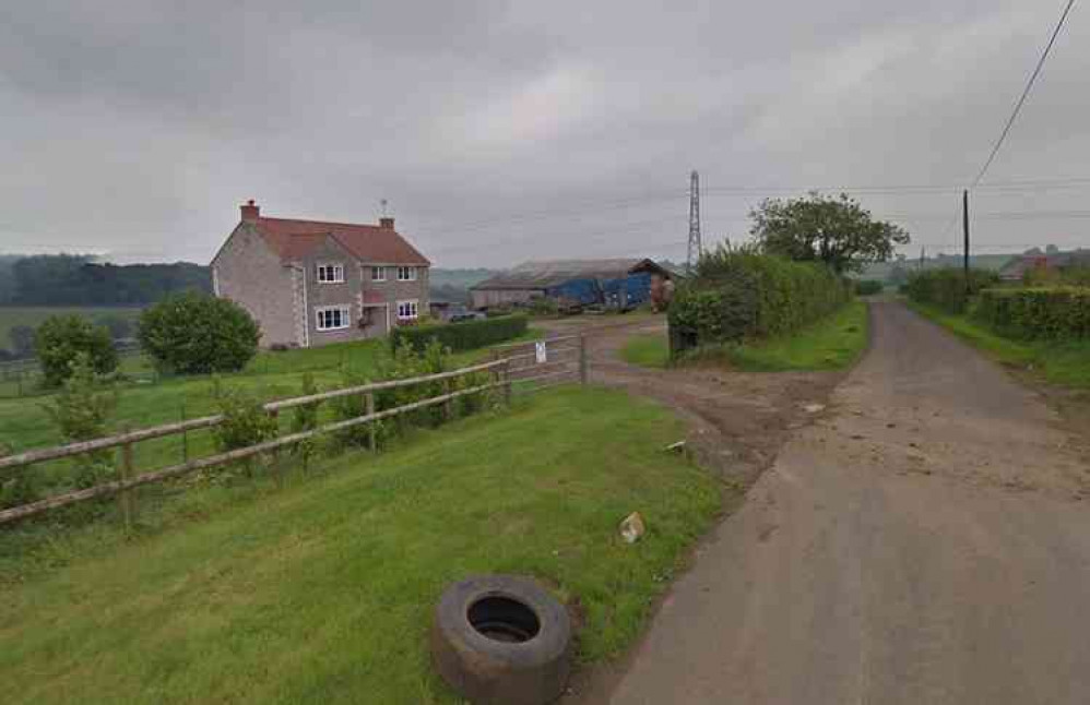 Looking towards the barn in Cranmore that was planned to be converted into four homes (Photo: Google Street View)