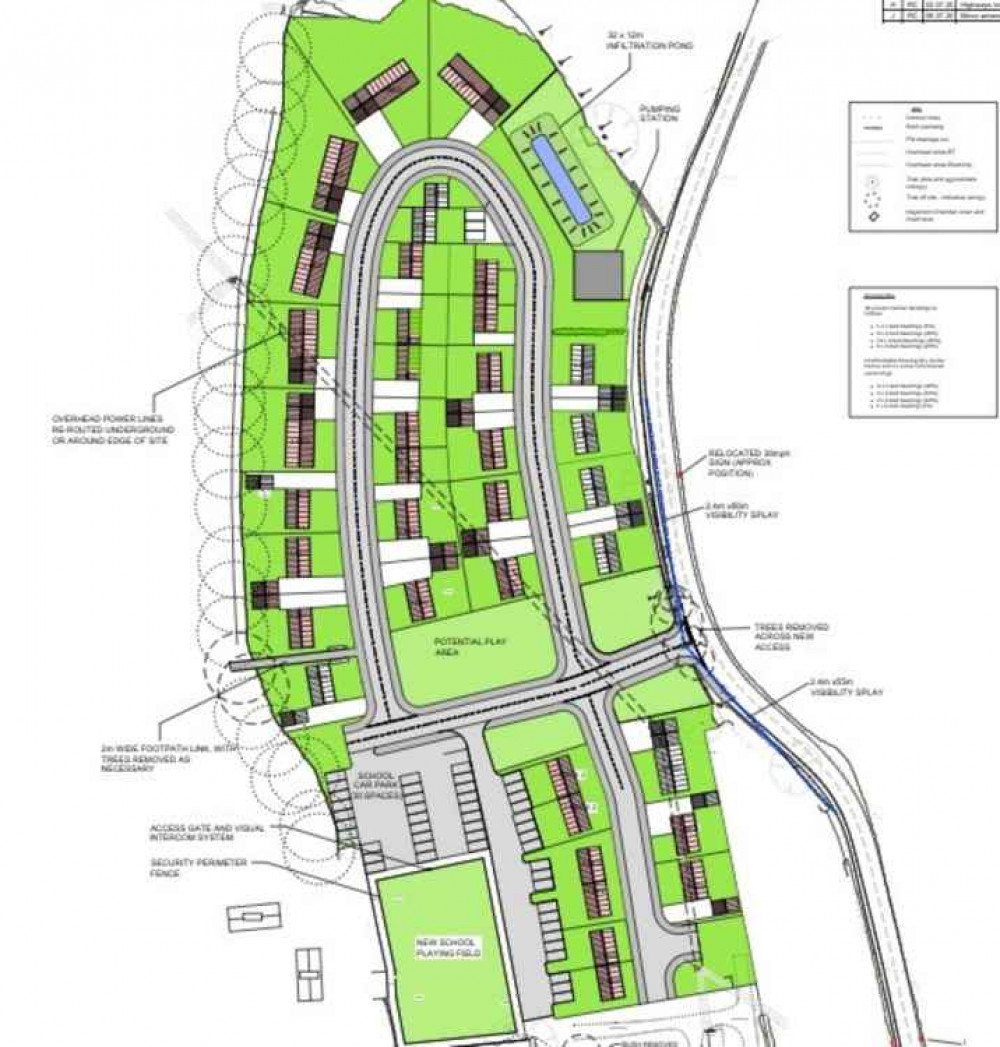 Plans for 40 homes on Quarry Lane in Leigh-upon-Mendip (Photo: Brimble Lea and Partners)