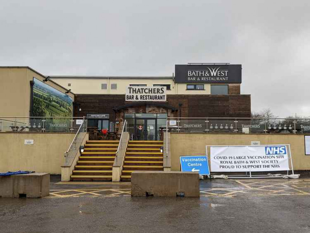 The Bath and West Showground vaccination centre