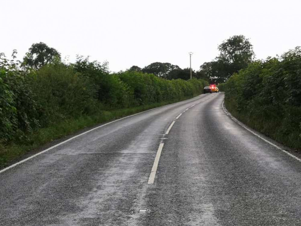 The road closed in Shepton Mallet this evening (Photo: Karen Mercer)