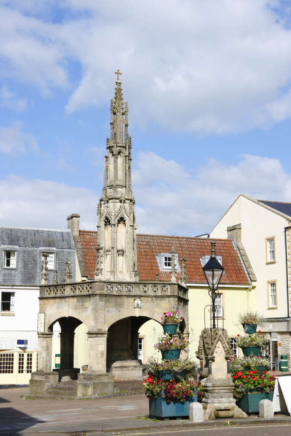 Shepton Mallet town centre view