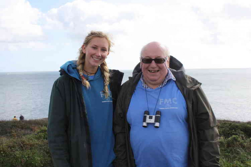 Becky Thomas, Seaquest Coordinator and Chris Hillyer, Falmouth Marine Conservation