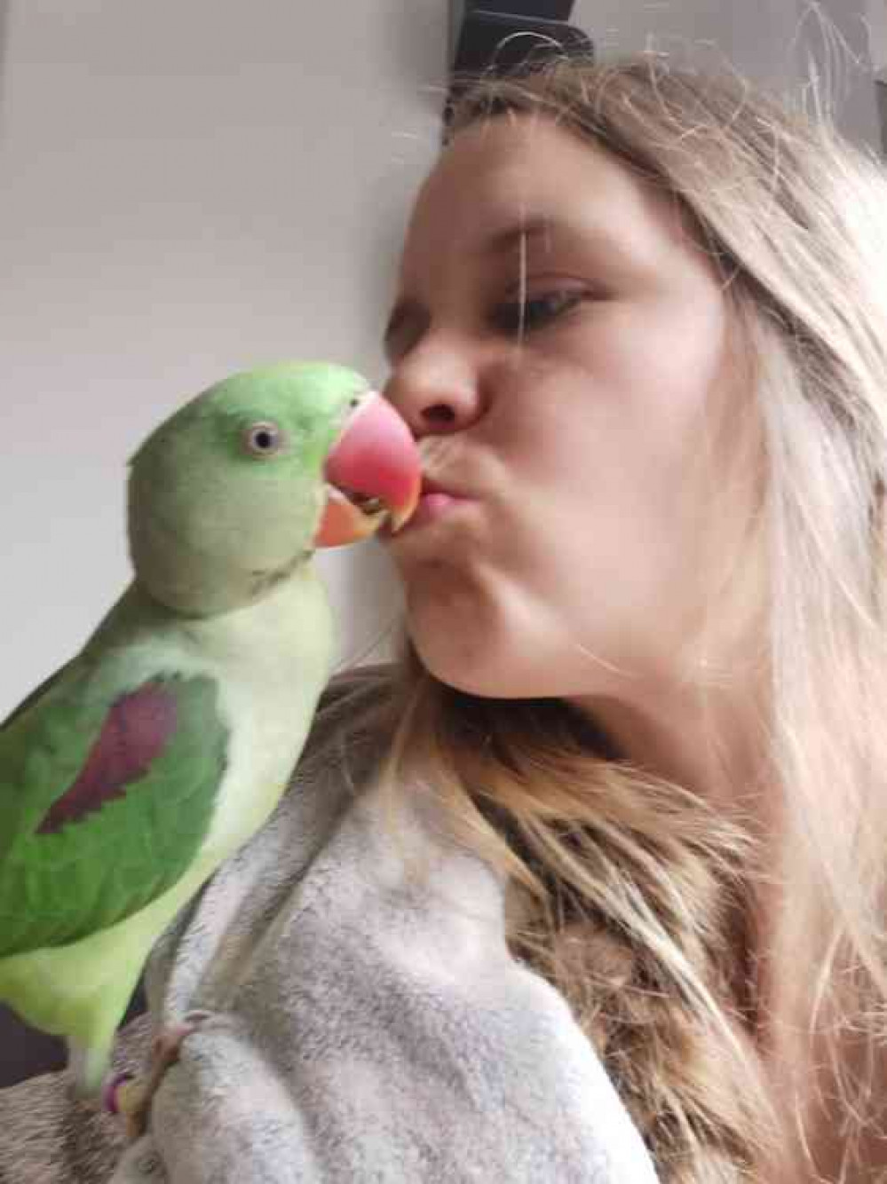 Rio the Parrot and Natasha Franks