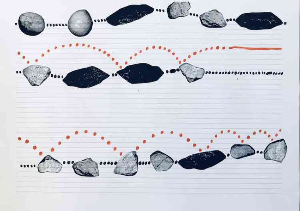 Part of Alice Mahoney's graphic score 'Rocks' commissioned as part of the Scores Of People.