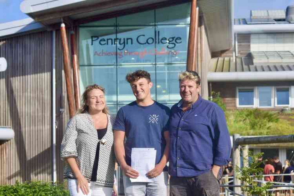 Jowan Peck pictured with his parents Jowan Peck pictured with his parents