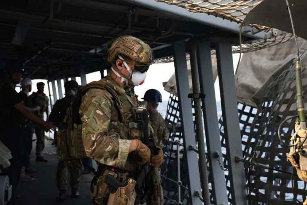 Preparing to board the vessel. Credit: HMS Montrose.