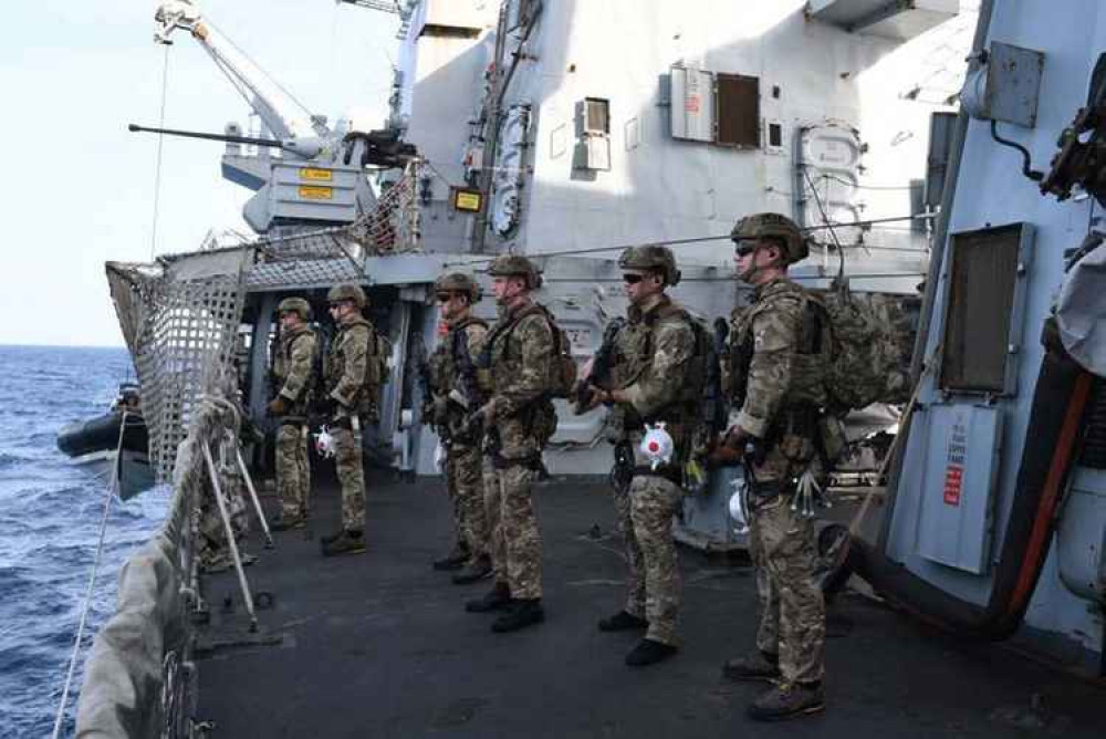 Members of the team preparing to board. Credit: HMS Montrose.