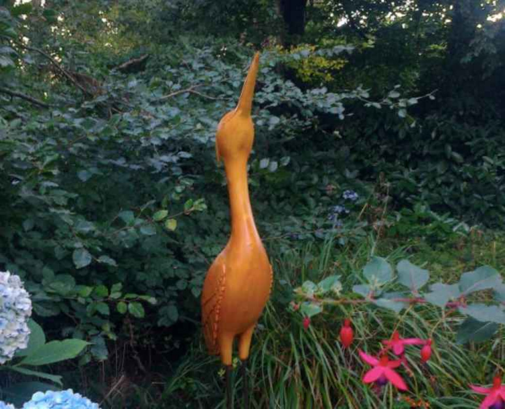 The wooden Heron. Credit: Denise Davey.