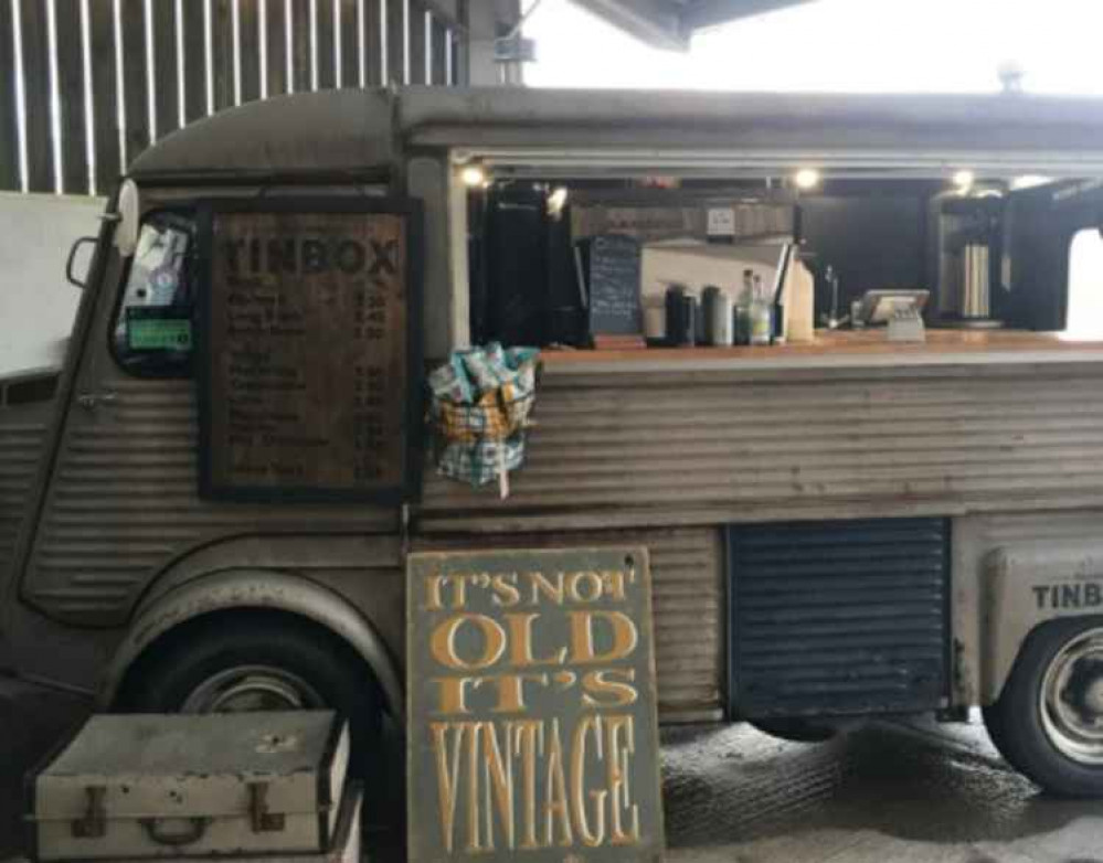 A food van at the market.