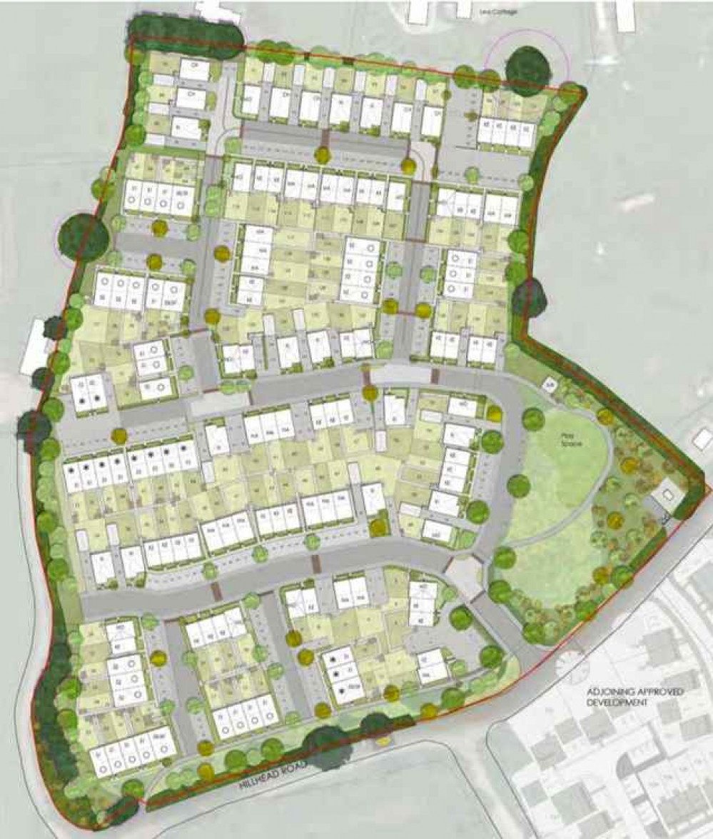 Proposed layout of the 133 homes Pen Bethan development