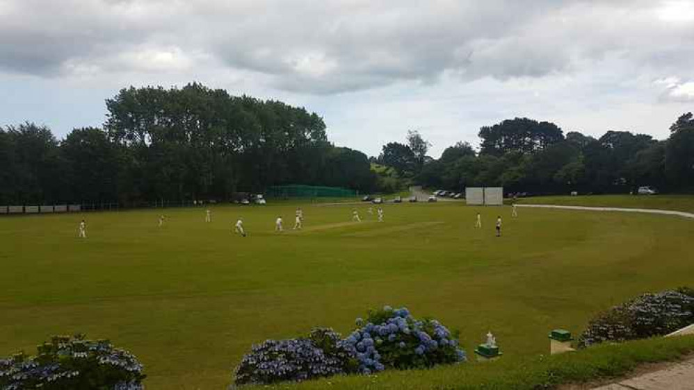 A match at Falmouth Cricket Club.