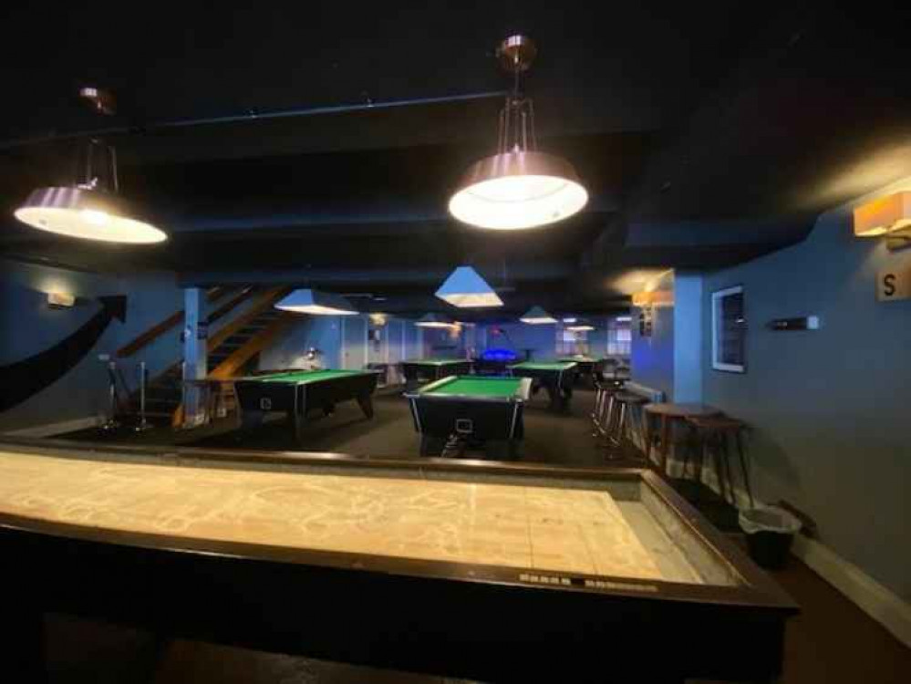 The pool tables.