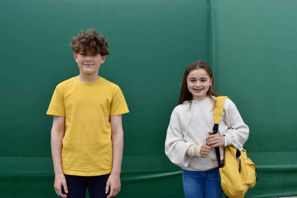 Penryn College students show their support for Mental Health Awareness Week with their yellow items of clothing and accessories.