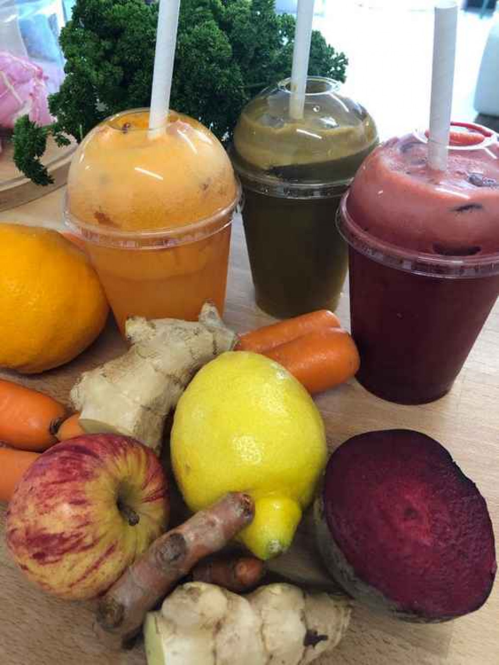 Enjoy a fresh fruit/veg smoothie at The Crafty Bean.