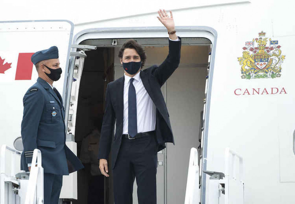 Justin Trudeau arrives in Cornwall. Credit: Doug Peters/G7 Cornwall 2021.