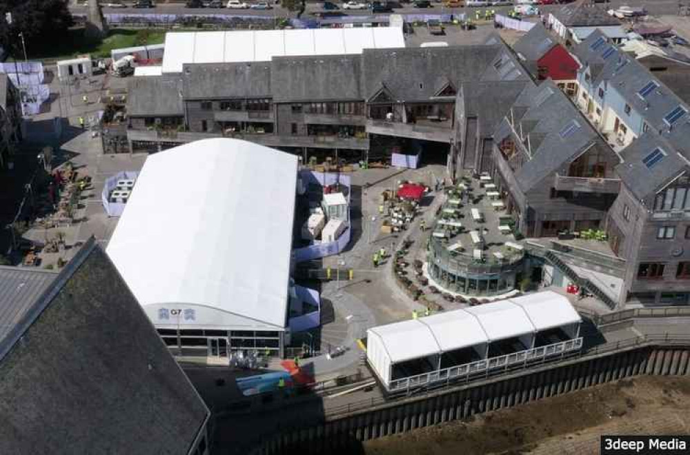 International Media Centre from the air taken by 3deep Media.