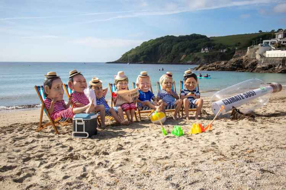 Photo of the Swanpool Beach stunt. Credit: Ian Butler Photography.