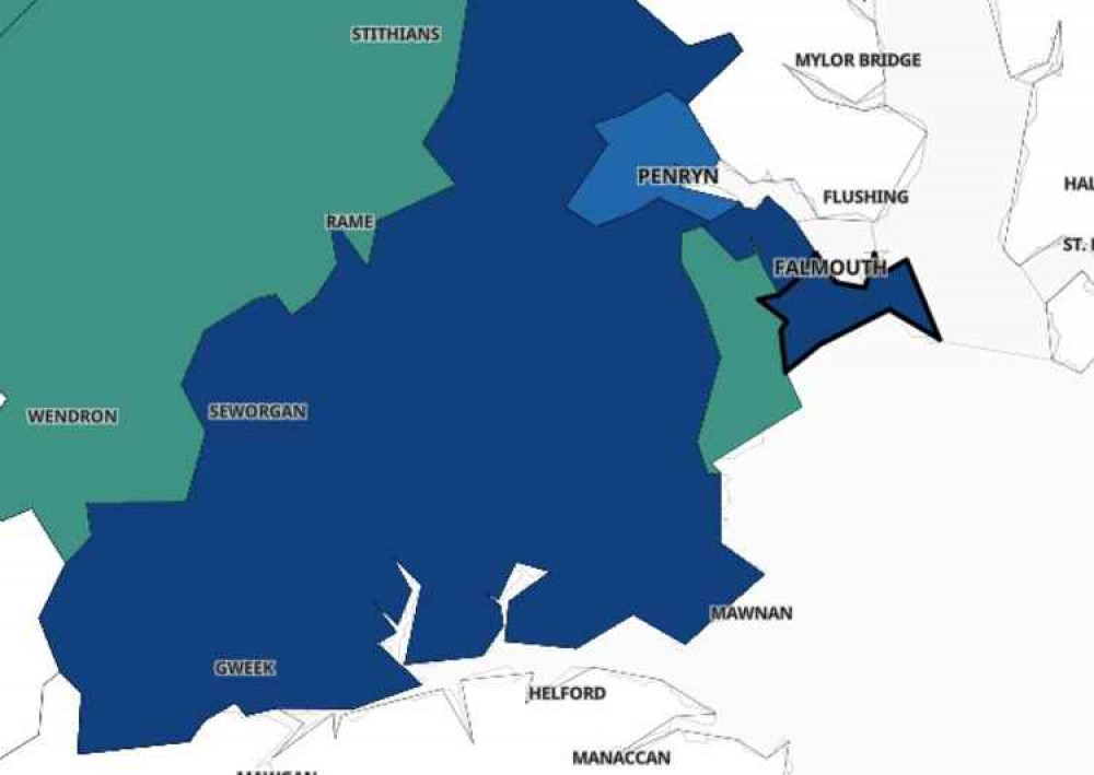 A map of covid cases in the area.