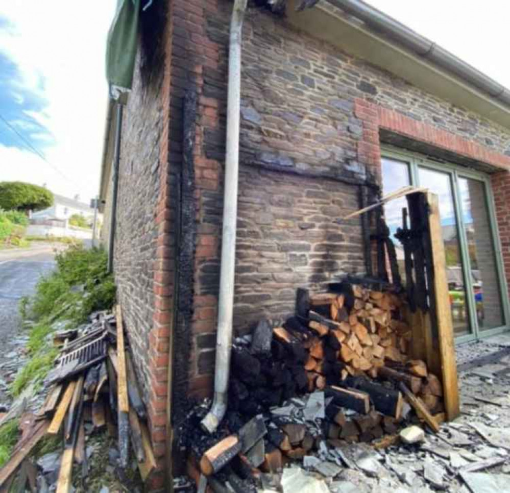 The fire caused excessive damage to the property. Photo credit: Falmouth Community Fire Station.