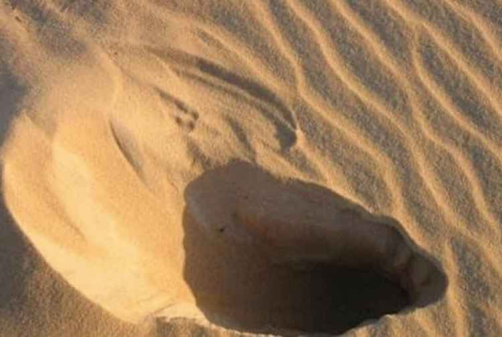 Image of a sand hole.