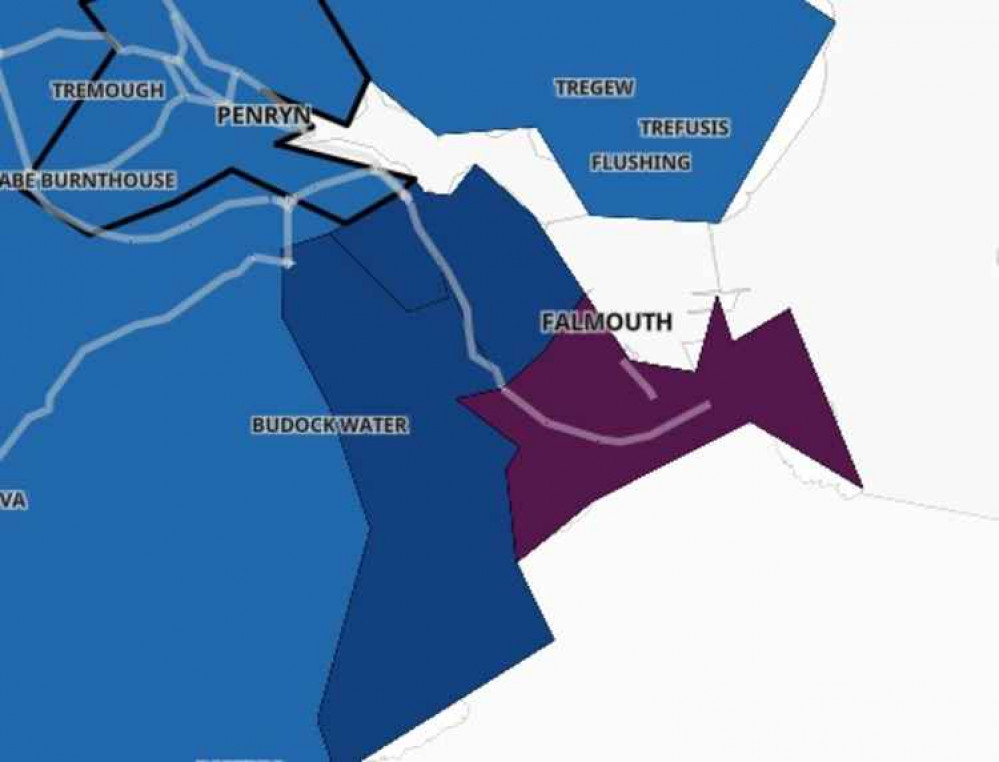 Falmouth covid map.