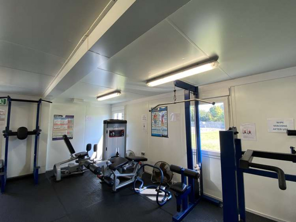 The weights room.