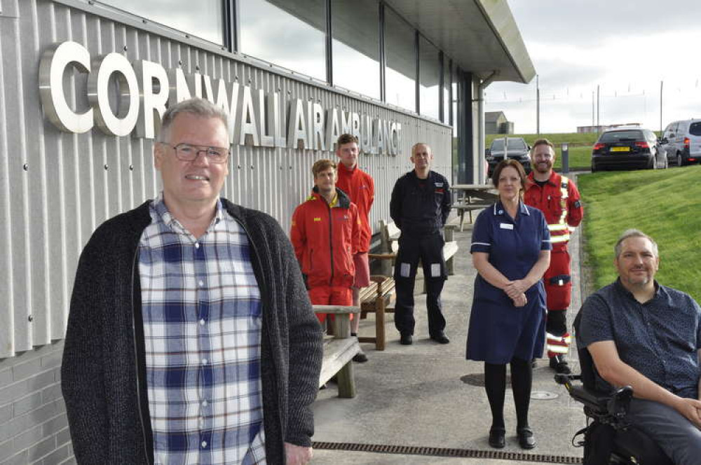 Chris Barendt, Penryn, with his lifesavers. Photo credit: Simon Stuart Miller. Chris Barendt, Penryn, with his lifesavers. Photo credit: Simon Stuart Miller.