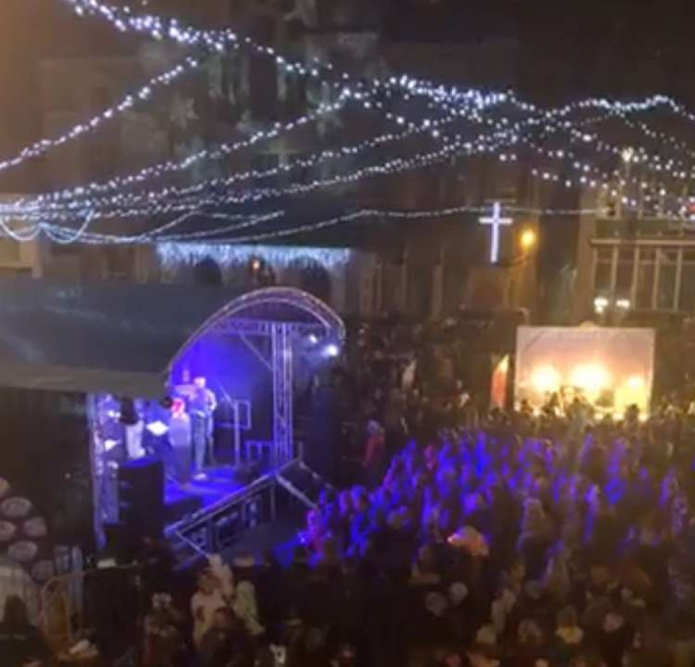 Falmouth Christmas light switch on 2019.